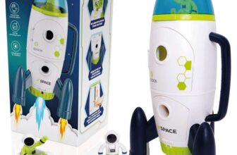 Science Kidz Space Rocket Set – Space Toys For Children Age 3, 4, 5 Year Olds – 42cm Spaceship With Lights & Sounds, 2 Astronauts, Rover Car