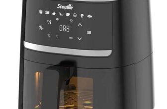 Scoville Black 4.3L Digital Air Fryer With Window – 3 Year Warranty – Free C&C