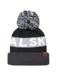 Sealskinz Foulden Water Repellent bobble hat – black with grey and white version 2 in S/M, Amazon