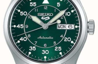 Seiko 5 Kelly Green Flieger Suit Style 36mm Automatic – With Code