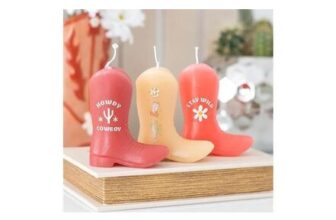Set of 3 Cowboy Boot Candles