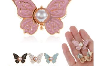 Set of 7 Adjustable Butterfly Waist Clips for Jeans