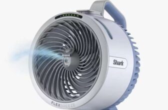 Shark FlexBreeze HydroGo Portable Misting Fan, Glacier Blue 2 Year Guarantee – Free C&C