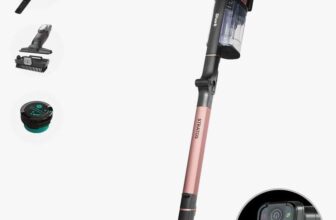 Shark Stratos IZ400UK Cordless Stick Vacuum Cleaner with Anti Hair Wrap Plus & Clean Sense IQ, Rose Gold