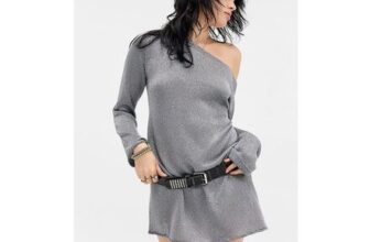 Silence Noise Lily Metallic Knit Mini Dress