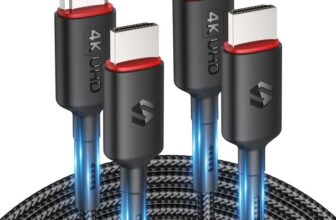 Silkland 4K HDMI Cable 3M 2 Pack – HDMI Leads Supporting 4K60Hz Sold by Silkland-UK FBA