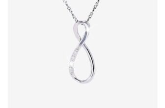 Silver Real Diamond Lab-Grown Infinity Necklace
