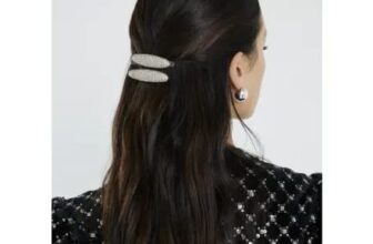 Silver Rhinestone Pack of 2 Hair Clips