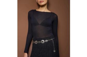 Silver WOVCOR Tone Medallion Chain Waist Belt