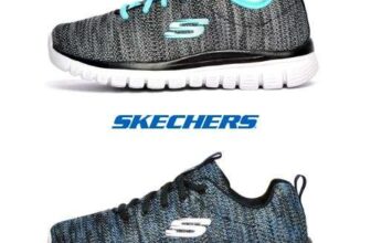 Skechers Womens Graceful Memory Foam Trainers Turquoise Size 3 / Navy 3, 4, 5 £20.99 – With Code