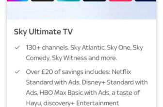 Sky Ultimate £15pm / Sky Essentials £11pm via Sky VIP (Selected Existing Mobile/Broadband Customers) – Minimum 24m Term