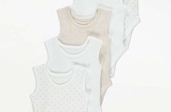 Sleeveless/Sleeved Baby Bodysuits 5 Pack, Pink/Neutral/Blue From 9lbs to 12 Months