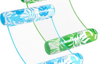 Sloosh 2 Packs Hammock Pool Floats Adults, 4-in-1 Multi-Purpose Inflatable Pool Floats PVC Water Hammock Lounge Floaties