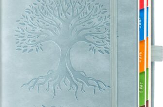 Smarpau 2026 Diary A5 Page a Day, A5 Diary Full Year Daily Planner from Jan 2026 to Dec 2026 with Colorful Monthly Tabs&Pen Loop, 14.5 x 21cm- Light Blue