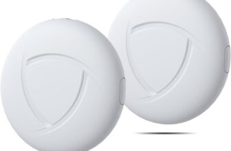 Smart Tracker Tag Bluetooth Item Finder 2 Pack,Replaceable Battery Compatible with Apple Find My APP (iOS Only) Keys Finder, Locator for Luggage, Backpack Whie