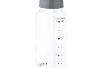 Smash 1 Litre Water Bottle with Water Timings, Grey – BPA Free