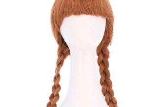 Smiffys Annabelle Long Plaited Auburn Wig with Ribbons