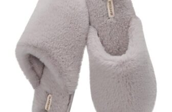 Snug Leaves Womens Fluffy Memory Foam Slip on Slippers