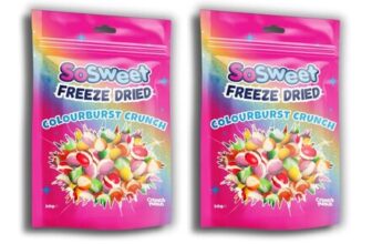 SoSweet Colourburst Crunch Freeze-Dried Sweets, 50g Pack of 2