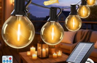 Solar outdoor festoon lights
