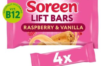 Soreen lift bars 4x42g bars raspberry & vanilla