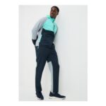 Souluxe Navy Woven Panel Co Ord Jogging Bottoms Grey