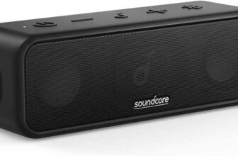 Soundcore 3 by Anker, Black, Bluetooth Speaker, Stereo Sound, Pure Titanium Diaphragm Drivers, 24H Playtime, IPX7 sold by AnkerDirect FBA