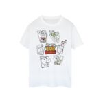 Spiral Galaxy Disney Toy Story Sketch White Graphic T-Shirt