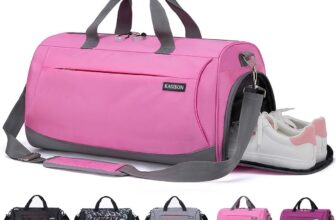 Sports Gym Bag with Shoes Compartment and Wet Pocket, Travel Duffle Bag for Men and Women