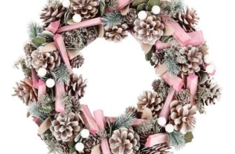 Spring Wreath Large Front Door Festive Pastel Pink