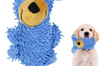 Squeaky Dog Toy for Teeth Cleaning, Interactive Enrichment Chew Dog Toy, Indestructible Stimulation Dogs Toys for Boredom Relief and Training