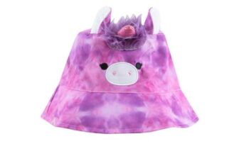 Squishmallows Lola Kids Bucket Hat with 3D Ears and Horn