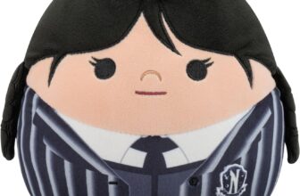 Squishmallows Original 8-Inch Wednesday in Uniform Collectable Cute Plush Toy, Cuddly Toys for Children, Soft Toys, Cute Teddies Suitable for Girls and Boys Ages 3