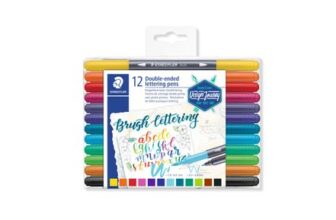 Staedtler 3004 TB12 Design Journey Double-Ended Brush Pens, 12-Pack