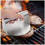 Stainless steel non-stick smash burger press 5.5 for griddle & BBQ Free delivery over £15 Amazon Haul