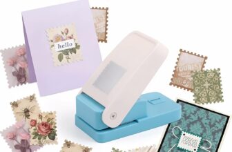 Stamp Paper Punch,Portable Lever Action Craft Punch,Stamp Cuttersfor Paper Crafting Scrapbooking Handmade Paper Punch for Crafting Scrapbooking,Diy Card Making