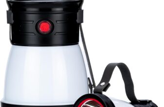 Status LED Camping Lantern, Grey Strap Perfect for Camping, Outdoor Adventures & Emergencies, Powered by 3 x AA Batteries (Not Included) (S3WLEDMCL1BX6)