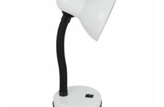 Status Palma Flexible White Desk Lamp for Study, Office, Bedroom
