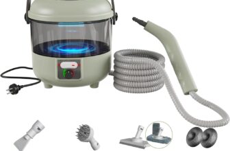 Steam Cleaner Handheld, 2500W Powerful Steam Cleaner with 6 Brush Heads,220V Multiuse Steamer for Deep Cleaning Upholstery, Car, Kitchen, Bathroom, Tile & Grout