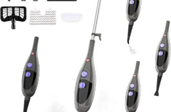 Steam Mop,12-in-1 Steam Mop Cleaner for Hard Floors, Lightweight,15-Second Heat Up, Large 400ml Tank, Adjustable Steams for Multi-Surface Cleaning – Floor, Windows, Furniture & More (Grey)