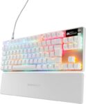 SteelSeries Apex Pro TKL Gen 3 – White Gaming Keyboard – Adjustable Hall Effect Switches OmniPoint 3.0 – Game-Ready Presets – Rapid Trigger