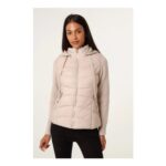 Stone Blue Vanilla Knitted Sleeve Puffer Jacket