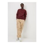 Stone Loose Fit Cargos Khaki