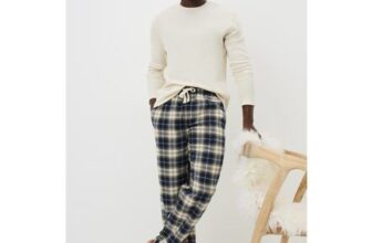 Stone Waffle Brushed Check Pyjama Set