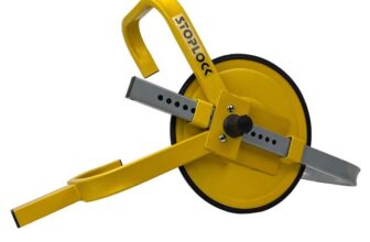 Stoplock Wheel Clamp HG 400-00 – Anti-Theft Lock Device for Small-Wheeled Cars Caravans Trailers With 13 to 15 Wheels , Yellow