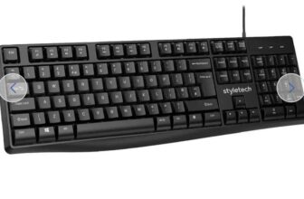 Styletech K100 Wired Keyboard – Black – Free C&C