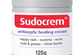 Sudocrem Antiseptic Healing Cream, Zinc Oxide Cream for Nappy Rash, Eczema, Acne, and Minor Burns, 125g (Pack of 1)