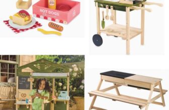 Summer Wooden Toys e.g. BBQ Food £9.99 / Mud Kitchen Accessories £9.99 / Outdoor BBQ £24.99 / Shop Front £29.99 / Mud Kitchen £34.99 More