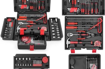 Sundpey 132-PCs Car Tool Kit – General Basic Portable Home and Automotive Repair Tool Set with Drawer for Men Women with Pickup & Hook & Fastener & Valve Stem Removal Tools for Car RV Truck Motorcycle