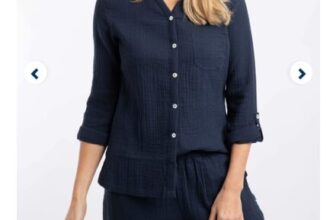 Suria Double Cloth Shirt Navy